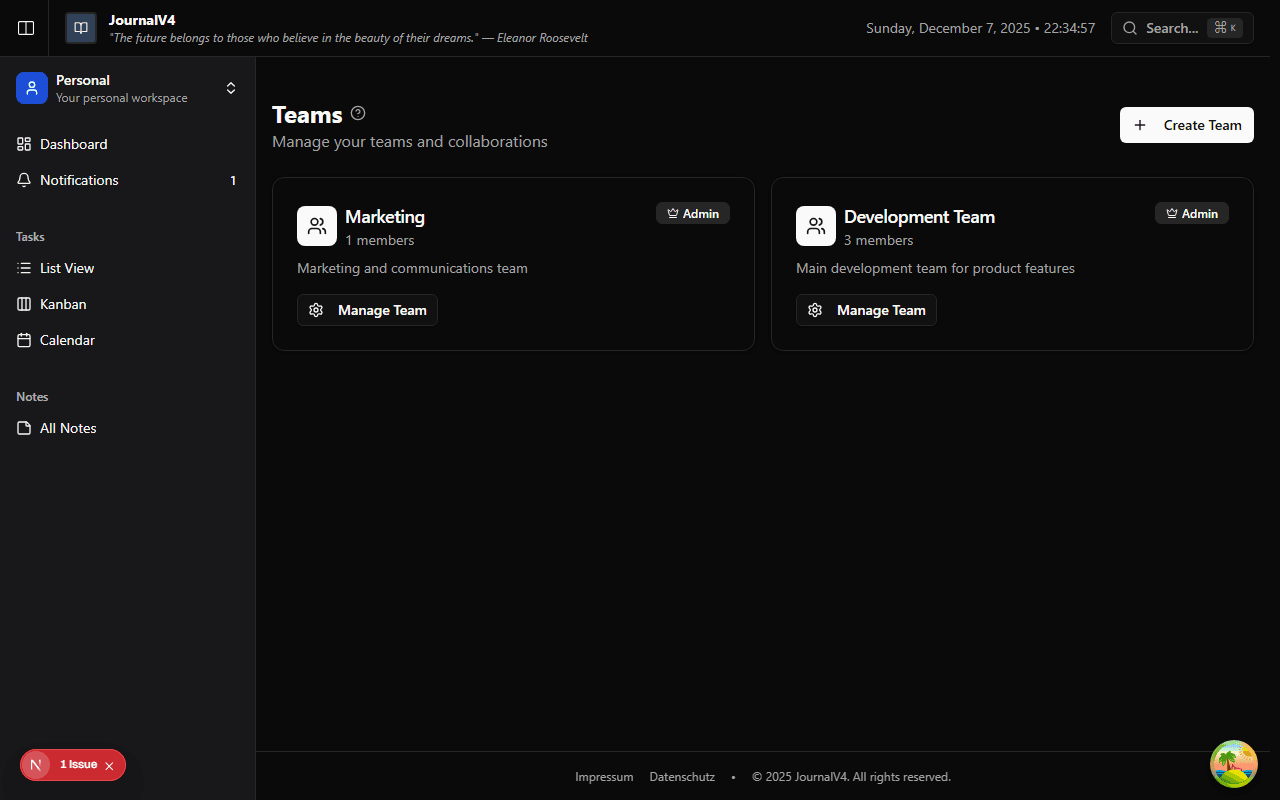 Team Collaboration screenshot